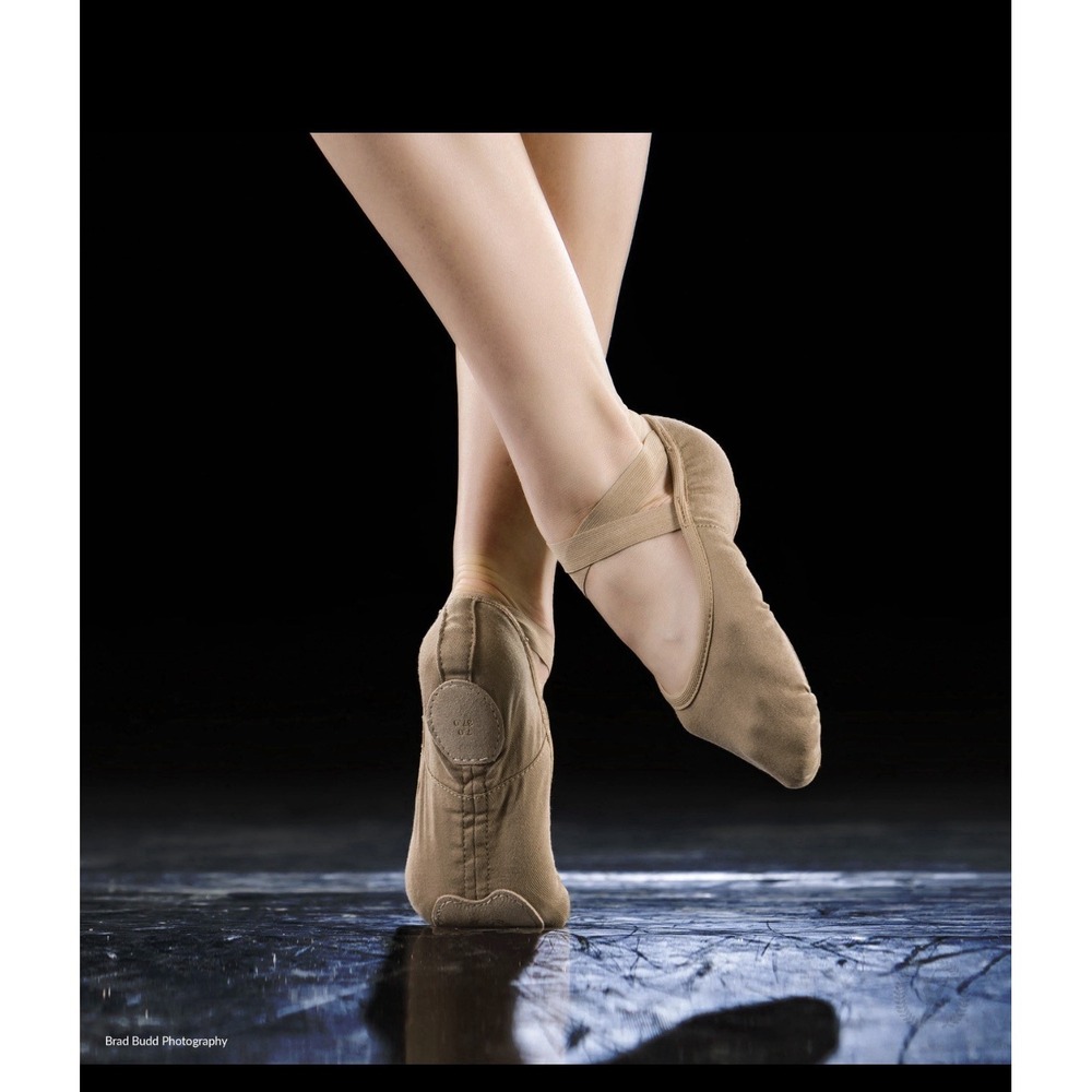Eurotard Child Tan Assemblé Split Sole Canvas Ballet Shoe Sz‎ 5.5 US 35.5 EU
